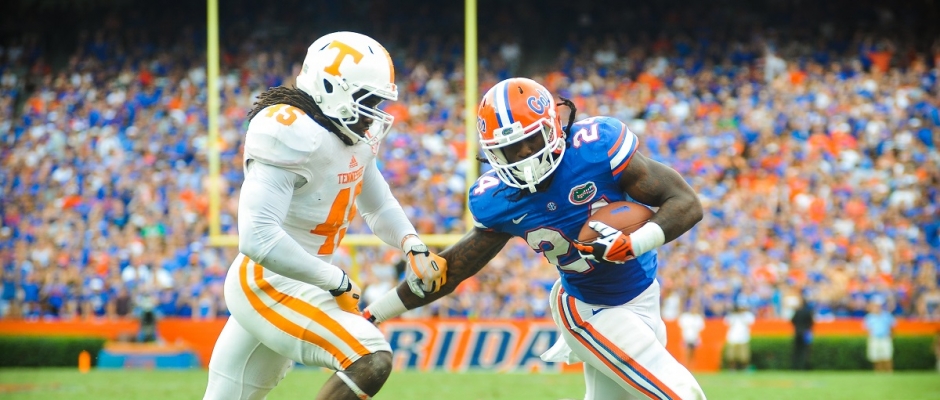 Tennessee's bricks, scattered vs. Florida