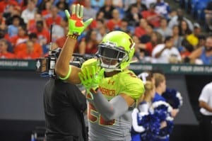 Quincy Wilson is introduced at the Under Armour All-American game. 