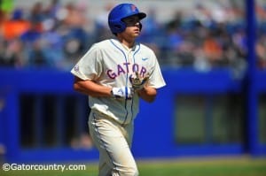 John Sternagel works a walk against LSU. 