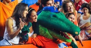 The Florida Gators, A Love Story Albert the Alligator and Florida Football Fans at The Swamp - Gators vs Arkansas - October 5, 2013