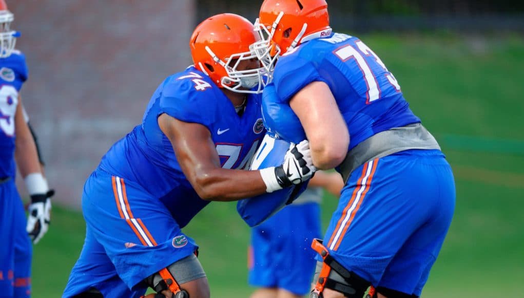 Florida Gators Tyler Moore & Trenton Brown Open Practice 2014, University of Florida Football