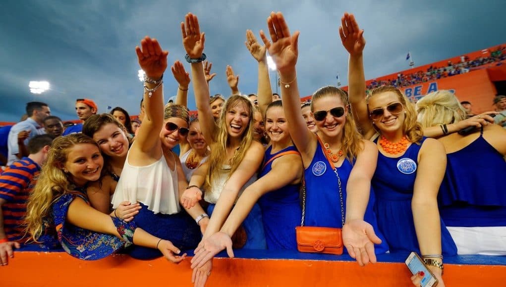 Florida Gators Football Student Fans Gator Chomp Florida vs Idaho 2014