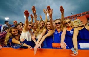 Florida Gators Football Student Fans Gator Chomp Florida vs Idaho 2014