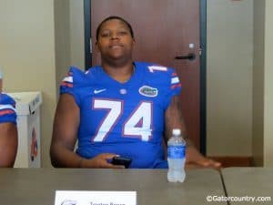 Trenton Brown looks to start at right guard in 2014. / Photo by Nick de la Torre 