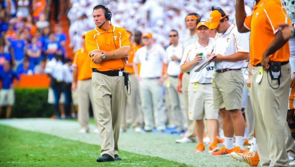 Butch Jones, Tennessee Volunteers, Ben Hill Griffin Stadium, Gainesville, Florida