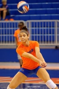 Florida Gators Volleyball Right Side Hitter Alex Holston warms up in Stephen C. O'Connell Center-Florida Gators Volleyball-1280x1923
