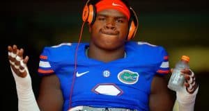 Leon Orr walks away from Florida Gators Leon Orr, Ben Hill Griffin Stadium, Gainesville, Florida