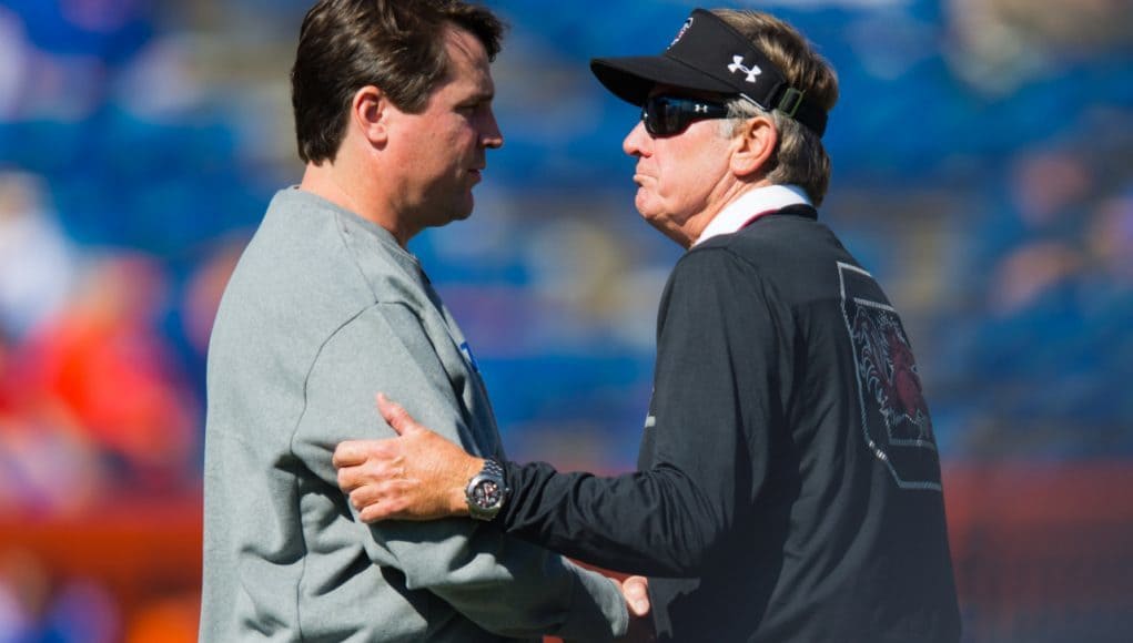 Steve Spurrier, Will Muschamp, Ben Hill Griffin Stadium, Gainesville, Florida