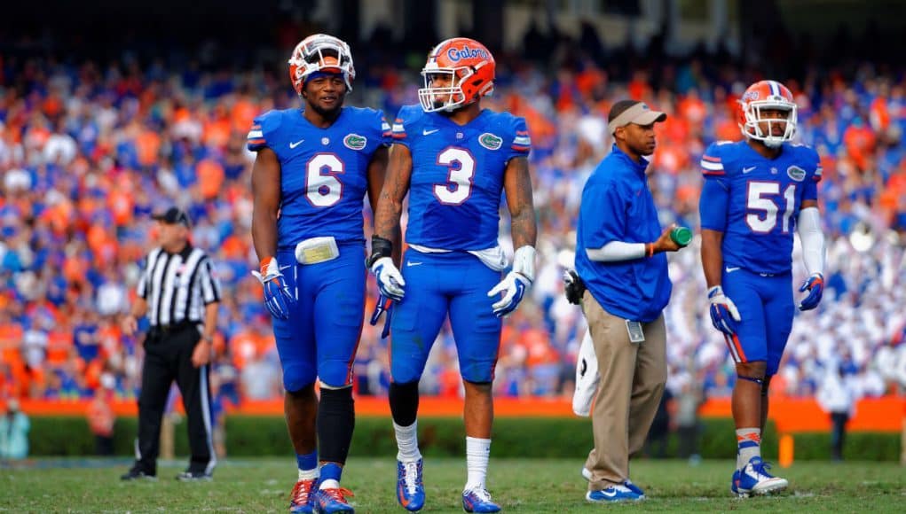 Antonio Morrison, Dante Fowler Jr., Ben Hill Griffin Stadium, Gainesville, Florida