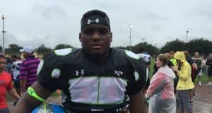 Collins trying to pull a Mississippi linebacker Leo Lewis, Wide World of Sports, Orlando, Florida