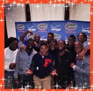 Defensive Backs and DB coach T. Robinson at UF 2014 Team Banquet/Monique Dawson Instagram  