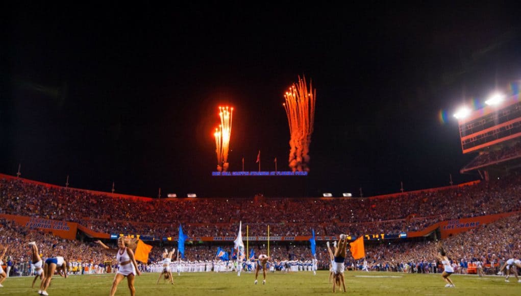 Florida Gators Fireworks In the Swamp Ben Hill Griffin Stadium-Florida Gators Football-Florida Gators Recruiting-1280x852