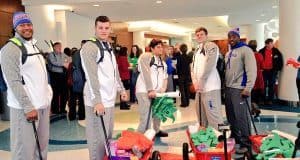 Video: Gator Football Players Visit Childrens Hospital