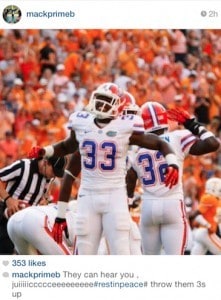 Former Gators football player Mack Brown mourns Chris Johnson.