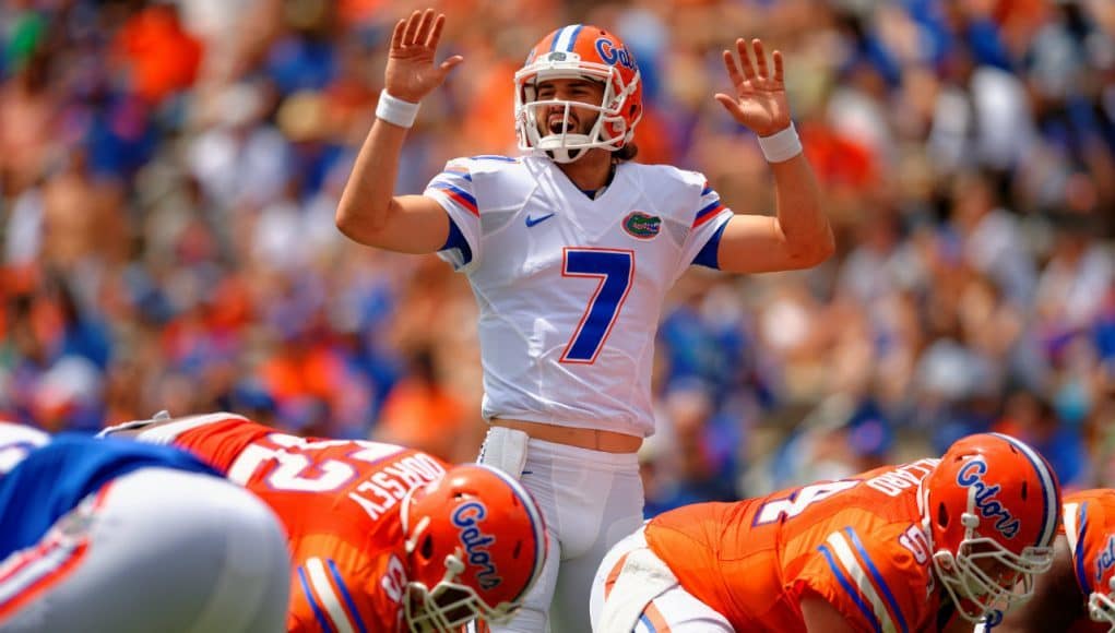Florida Gators quarterback Will Grier during the Orange and Blue game in 2015- 1280x852