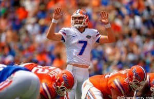 Florida Gators quarterback Will Grier during the Orange and Blue game in 2015- 1280x852