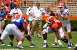 Jim McElwain, florida gators football, ben hill griffin stadium, gainesville, florida