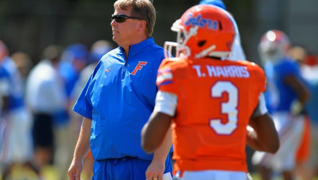 Florida Gators quarterback Treon Harris with head coach Jim McElwain= 1280x852- Florida Gators Football