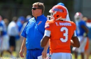 Florida Gators quarterback Treon Harris with head coach Jim McElwain= 1280x852- Florida Gators Football