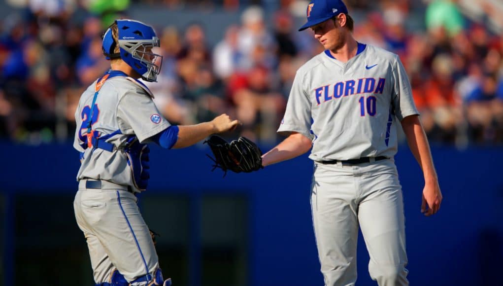 A.J. Puk, JJ Schwarz, Florida Gators, McKethan Stadium, University of Florida, Gainesville, Florida