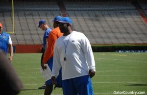 Florida Gators running backs coach Tim Skipper during June Florida Gators football camp- 1280x850- Florida Gators Recruiting