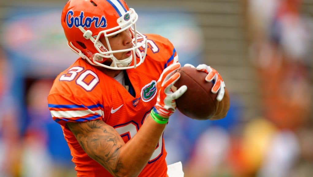 Florida Gators tight end Deandre Goolsby makes a play during the Orange and Blue game in 2015- 1280x852- Florida Gators Football