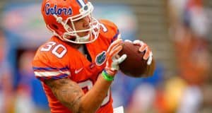 Florida Gators tight end Deandre Goolsby makes a play during the Orange and Blue game in 2015- 1280x852- Florida Gators Football