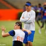 Florida Gators offensive coordinator Doug Nussmeier watches 2017 quarterback Jake Allen at Friday Night Lights- 1280x854- Florida Gators Recruiting