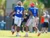 Florida Gators cornerbacks Brian Poole and Vernon Hargreaves celebrate during March 25th, 2015 practice- 1280x852- Florida Gators Football