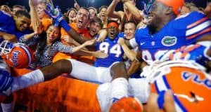 Florida Gators defensive end Bryan Cox celebrates with the fans in 2014- 1024x682- Florida Gators Football