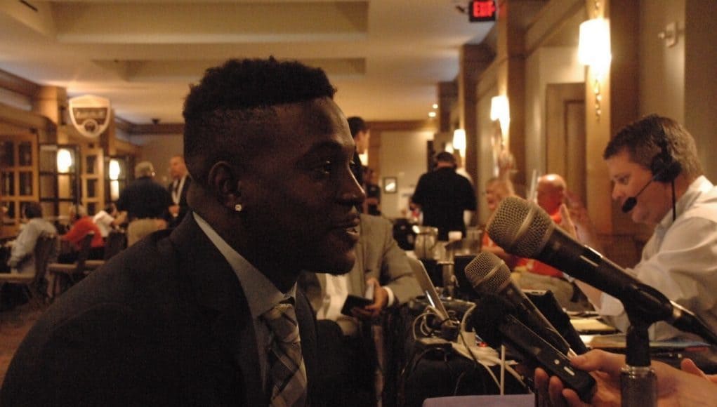 Florida Gators receiver Brandon Powell doing interviews at SEC Media Days in 2015- 1280x850- Florida Gators Football