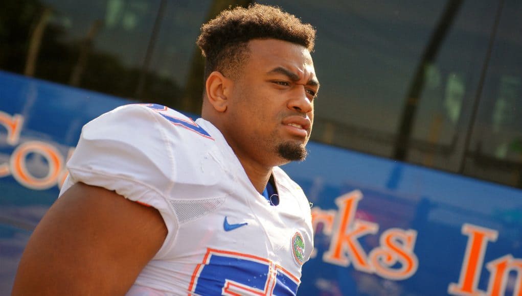 Florida Gators defensive lineman Caleb Brantley during fall practice on August 8th- 1280x252- Florida Gators Football