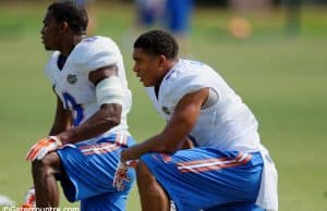 Florida Gators defensive backs Quincy Wilson and Nick Washington at practice on August 8th- 1280x852- Florida Gators Football