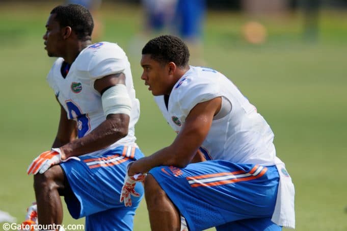 Florida Gators defensive backs Quincy Wilson and Nick Washington at practice on August 8th- 1280x852- Florida Gators Football