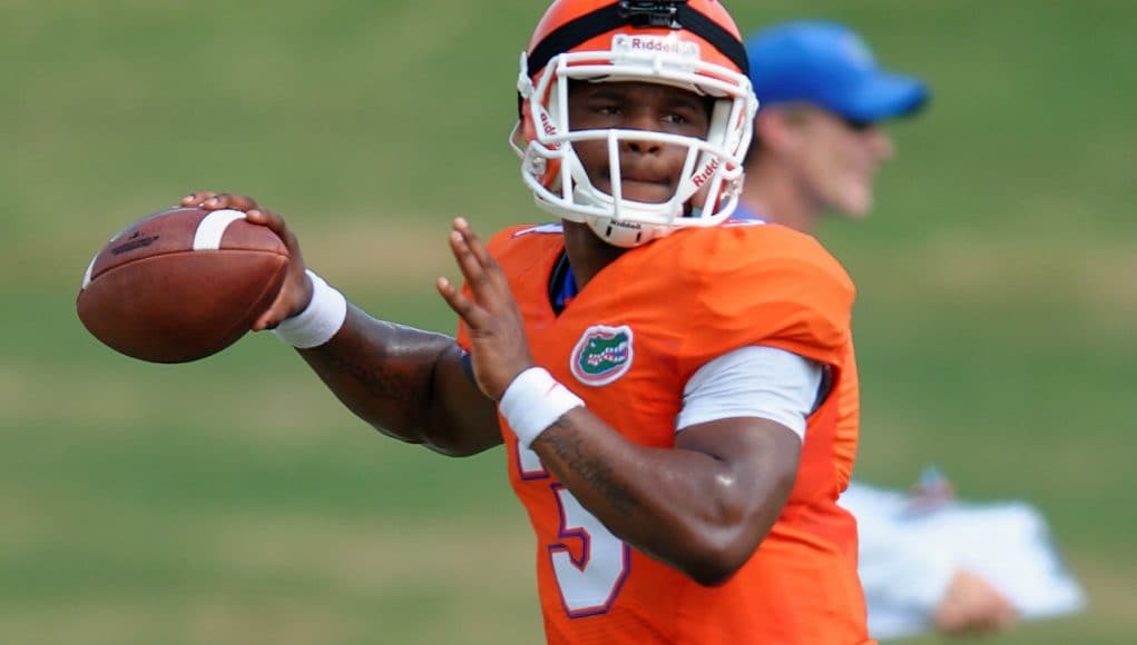 Florida Gators quarterback Treon Harris wearing the go pro in practice-1280x851