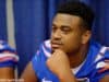 Caleb Brantley waits to sign autographs for fans at the Florida Gators 2015 fan day - Caleb Brantley - Florida Gators - University - of - Florida - Gainesville - Florida