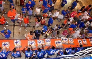 Florida Gators Football Defensive Backs Sign Autographs During Fan Day 2015- 600x401