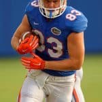 Florida Gators Tight End Jake McGee catches a pass during fall camp- Florida Gators- 1280x1923