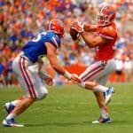 Running Back Case Harrison Tiptoes Around Defender During Orange and Blue Debut Florida Gators Football 1171x1024