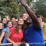 Alex Brown Takes Selfie with Florida Gators Football Fans