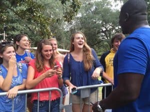 Alex Brown Visits With Fans at SEC Nation Set Florida Gators Football