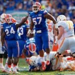 Caleb Brantley celebrates a tackle for a loss for the Florida Gators over Tennessee-1280x853