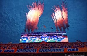 Fireworks go off in the Swamp during the Florida Gators win over New Mexico State- 1280x855- Florida Gators recruiting