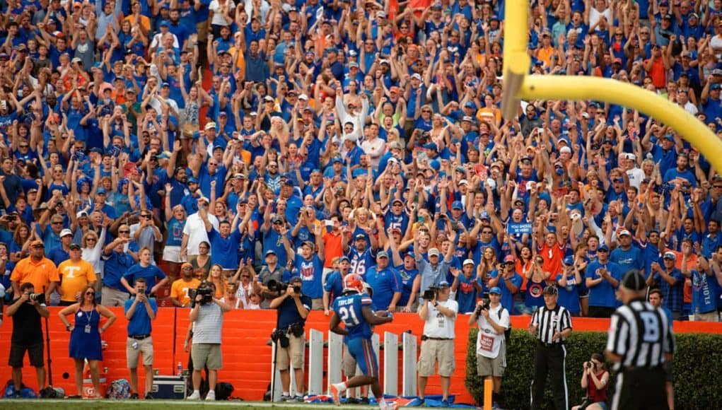Florida Gators RB Kelvin Taylor scores against Tennessee in 2015= 1280x853