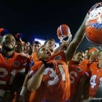 Florida Gators celebrate the ECU game on Saturday night- 1280x853