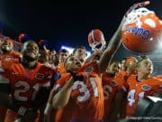 Florida Gators celebrate the ECU game on Saturday night- 1280x853