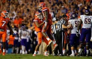 Florida Gators defense celebrates against ECU- 1280x855