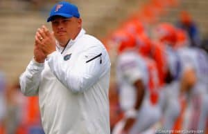 Florida Gators defensive coordinator Geoff Collins previews the opening game of the season- 1280x853