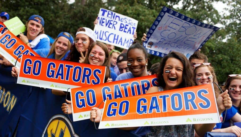 Florida Gators fans at SEC Nation for when the Florida Gators football team played Tennessee-1280x855