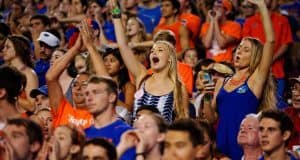 Florida Gators fans cheer for the Gators against New Mexico State- Florida Gators recruiting- 1280x853